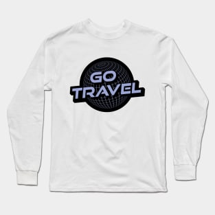 Go Travel Retro Y2K Wanderlust Graphic Long Sleeve T-Shirt